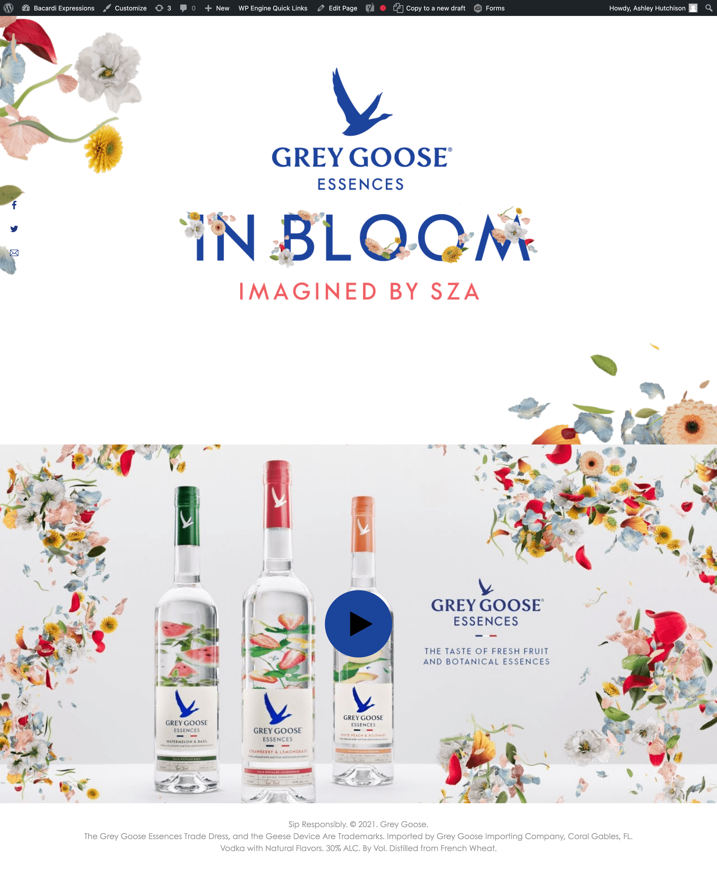 Grey Goose Essences - In Bloom  website