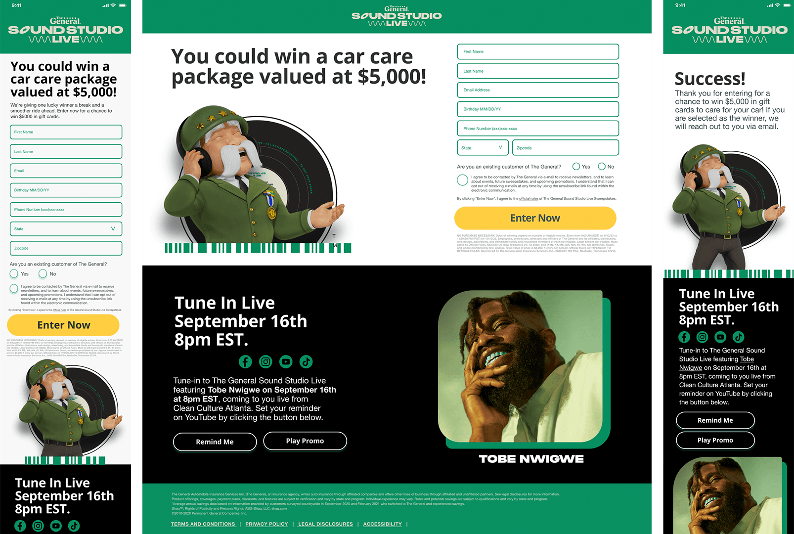 The General Sound Studio Live website